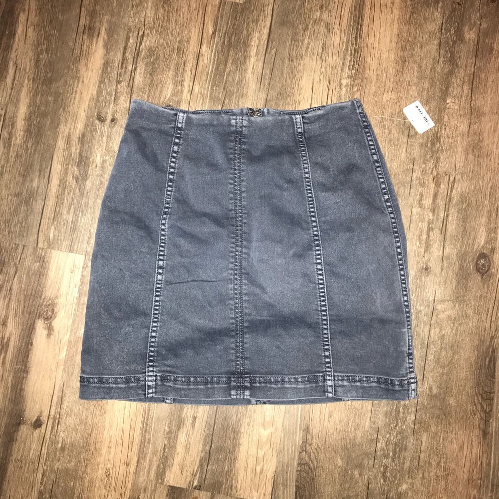 Free People “Modern Femme Denim Mini” Skirt